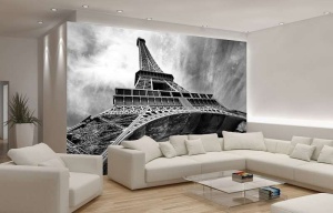 Papier Peint Panoramique XXL Villes de la tour Eiffel - Photo Murale Intissé - Img 2