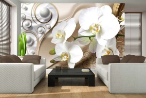 Papier Peint Photo Murale XXL Fleurs d'art - Orchidée blanche - Intissé -2952 - Img 2