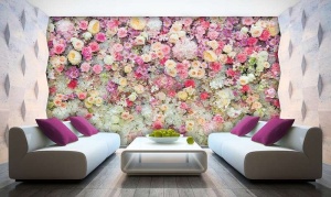 Papier Peint Photo Murale XXL Fleurs mille roses - Intissé - Img 2