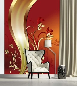 Papier peint - Design rouge tendre - 2136A - Img 2