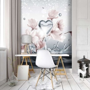 Papier peint floral avec message d'amour - 10163A - Img 2