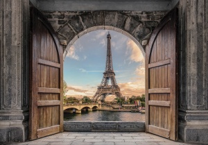 Papier Peint 3D Photo Murale XXL Villes Vue de Paris - 13845