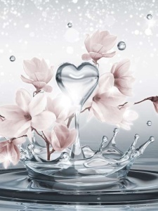 Papier peint floral avec message d'amour - 10163A - Img 1