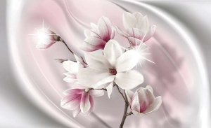 Papier Peint Photo Murale XXL Fleurs Magnolia 2844 - Intissé