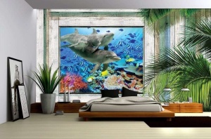 Papier Peint Panoramique XXL Mer Vie sous-marine - Photo Murale Intissé