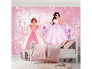 Papier Peint Enfants chambre de fille - Contes de princesses - Photo Murale Intissé - Img 4