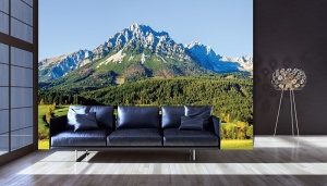Papier Peint Panoramique XXL Nature Montagne - Photo Murale Intissé - Img 2