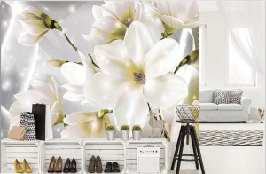 Papier peint photo mural Fleurs floral tendre - 3508 - Img 3