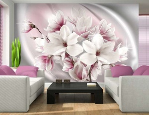 Papier Peint Photo Murale XXL Fleurs Magnnolia 3017 - Intissé - Img 2