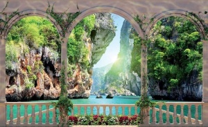 Papier Peint Panoramique XXL Mer 3D avec une vue imprenable - Photo Murale Intissé