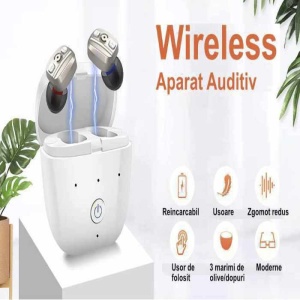Aparate auditive wireless VHP-1602 cu carcasă de încărcare