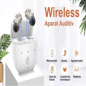 Aparate auditive wireless VHP-1602 cu carcasă de încărcare