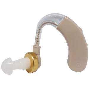 Aparat auditiv retroauricular JIH-117 bej cu dop siliconic transparent