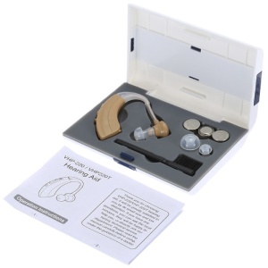 Set complet aparat auditiv retroauricular VHP-220 cu accesorii și manual de utilizare