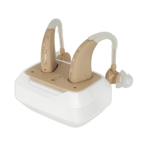 Set 2x Amplificatoare Auditive (Aparate Auditive) Digitale Reîncărcabile VHP-1021 – Claritate Stereo, Reglaj Volum și Moduri de Ascultare, Încărcare Duală USB