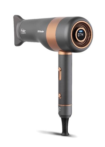 A hair dryer with a cord
AI-generated content may be incorrect.