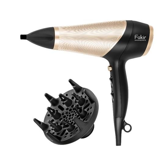 A black and gold hair dryer
AI-generated content may be incorrect.