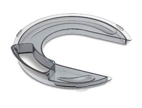 A clear plastic object with a handle
Description automatically generated
