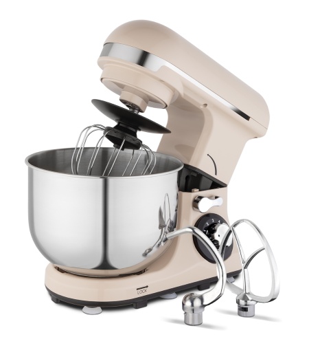 Robot de bucatarie Fakir Magichef, 1200W, Bol 4 L inox, 3 accesorii inox, 6 Viteze - Pulse, Angrenaje metalice, Roz
