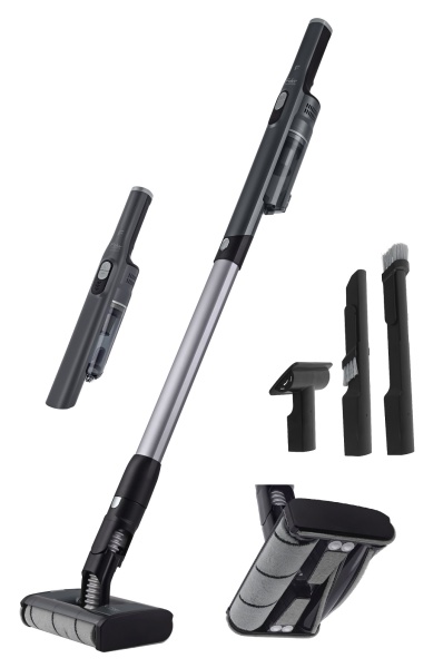 Aspirator stick si de mana Fakir AS 1480LT Floor, Li-Ion 14,8V, 30 min autonomie, motor BLDC (fara perii) 180W, Perie electrica dubla, 20 kPa, Filtru EPA, Negru
