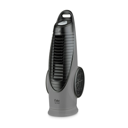 Ventilator turn Fakir TVL 90 BS, 3+1 viteze, 90W, Telecomandă, Termometru, Display digital, Timer, Gri/Negru
