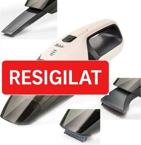 Aspirator de mana Fakir, Li-Ion 7,4V, umed/uscat, 23 min autonomie, 0.4l uscat, 0.25l umed, filtru lavabil - PRODUS RESIGILAT