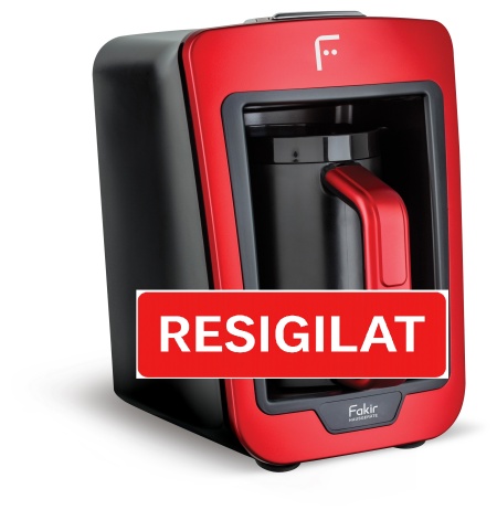 Automat preparare cafea turceasca Fakir Kaave, 735 W, 280ml, Luminasense Technology, Control digital, Rosu, PRODUS RESIGILAT