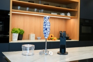 Mixer Bamix DeLuxe Design Edition 200W, Motor profesional, Rasnita, Stand DeLuxe, 3 lame, Porcelain blue - Img 2