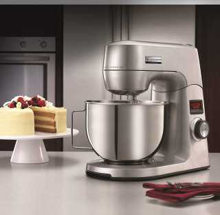 Mixer planetar profesional Espressions MixMaster Combo 1200 W, Bol inox 4.5L, Accesoriu pentru tocat carne, 12 viteze, Inox - Img 7