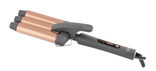 Ondulator de păr Fakir Ion Fusion, 126W, 3 tuburi 28mm, 10 setări temp. (120–210°C), Ionizare, Ceramică cu ulei de argan, LED, Auto-off, Antracit - Img 2