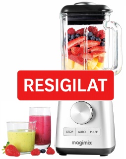 Power Blender MAGIMIX, 1300 W, 22,000 rpm, vas din sticlă 1,8 L, 3 ani garanție, crom mat, PRODUS RESIGILAT - Img 1