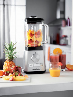 Power Blender 4 MAGIMIX, 1300 W, 22,000 rpm, vas din sticlă 1,8 L, 3 ani garanție, crom mat - Img 3