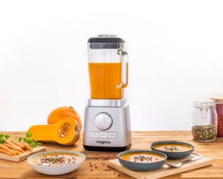 Power Blender 5 XL Magimix, 1500 W, 22,000 rpm, vas din sticlă 2 L, 3 ani garanție, crom mat - Img 4