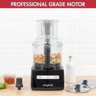 Robot multifunctional MAGIMIX CS3200XL, 650W, Kit cuburi si Presa citrice CADOU, Motor profesional cu 30 ani garantie, 3 boluri (2.6L/2.2L/1.2L), Viteza automata, Fabr. in Franta, Negru - Img 6