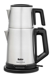 Set fierbator apa si ceainic electric Fakir Steel N More, 1.8L si 1L, 1800w, Protectie supraincalzire si mentinere la cald, Inox - Img 1