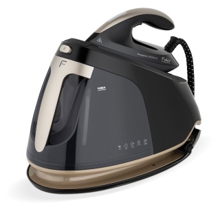 Statie de calcat cu boiler de inalta presiune Fakir Elegance DBS8010, 8 bari, 3000 W, capacitate rezervor 1.5 l, jet abur max 300 g/min, Afisaj LED, tehnologie Dual Base, Antipicurare, Anticalc, Talpa ceramica, Negru - Img 2