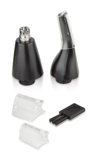 Trimmer pentru nas/urechi/sprancene/perciuni Fakir 3 Touch, baterie, lavabil, lame inox, Negru - Img 5