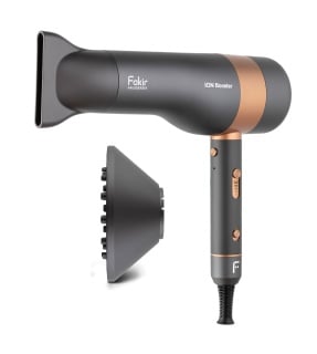Uscător de păr Fakir Ion Booster, Motor digital AC 2000W, Ionizare, Reglare continuă viteză, 3 trepte temperatură, LCD, Aer rece, Difuzor și concentrator incluse, Cablu 2.5m, Antracit - Img 3