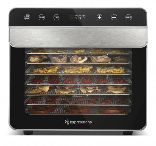 Deshidrator alimente cu 8 tavi Smart Food Espressions, 700W, Carcasa si tavi inox, Termostat 35-85°C, Timer 48 ore, Inox, PRODUS RESIGILAT - Img 4