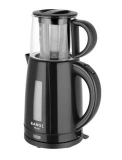 Set fierbător apă și ceainic electric Fakir Range Mystic, 1.7L și 0.8L, 2200W, Oprire automată, Menținere la cald, Negru - Img 2