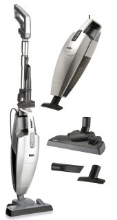 Aspirator vertical 2 in 1 Fakir Starky PRO HS 300, 700W, 1.2L, 20kPa, filtru EPA, perie multifunctionala, cablu 6m, Gri