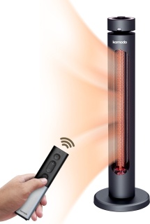 Incalzitor cu infrarosu Komodo Fuji 2000 W, 20 m2, Timer, 180°, IP45, negru