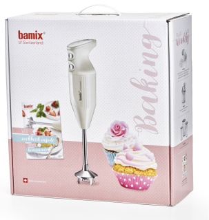 Mixer BAMIX Baking 200W, 4 lame, SliceSy, Procesor, Motor profesional, Vas 1000ml, Vas 600ml, Vas 400ml, Stand Swissline, Alb - Img 4