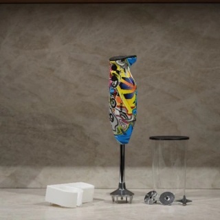 Mixer Bamix Mono Design Edition 200W, Motor profesional, Vas 600ml, Suport perete, 3 lame, Grafitti - Img 4