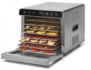 [RESIGILAT] Deshidrator alimente cu 8 tavi Smart Food Espressions, 700W, Carcasa si tavi inox, Termostat 35-85°C, Timer 48 ore, Inox - Img 5