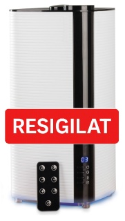 Umidificator ultrasunete Fakir Airwell, rezervor 4 l, 300 ml/h, Senzor de umiditate, Higrostat, Filtru ceramic, Afisaj LCD, Iluminare speciala, Telecomanda, Timer, PRODUS RESIGILAT - Img 1