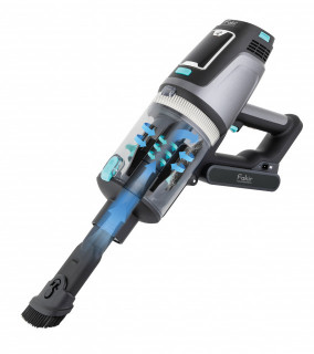 Aspirator vertical si mop Fakir Bolt X Plus Aqua 8472, 550W, 28,8 V, HEPA13 (filtrare 99.9%), autonomie max 1h, 4 trepte de filtrare, Tub flexibil, Ecran LED touch, Recipient praf 600ml, Acumulator detasabil, Perie cu LED, Negru - Img 3
