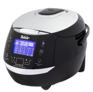 [RESIGILAT] Multicooker Fakir Guvech, 20 de programe incl. Abur si Sous-vide, 1000W, 5 L, Timer 24 h, Afisaj LCD si control Touch, Negru