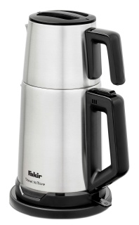 Set fierbator apa si ceainic electric Fakir Steel N More, 1.8L si 1L, 1800w, Protectie supraincalzire si mentinere la cald, Inox - Img 4
