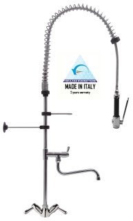 Baterie cu dus bucatarie profesionala Friulana, 1.2 m, Fabricata in Italia, otel inox
